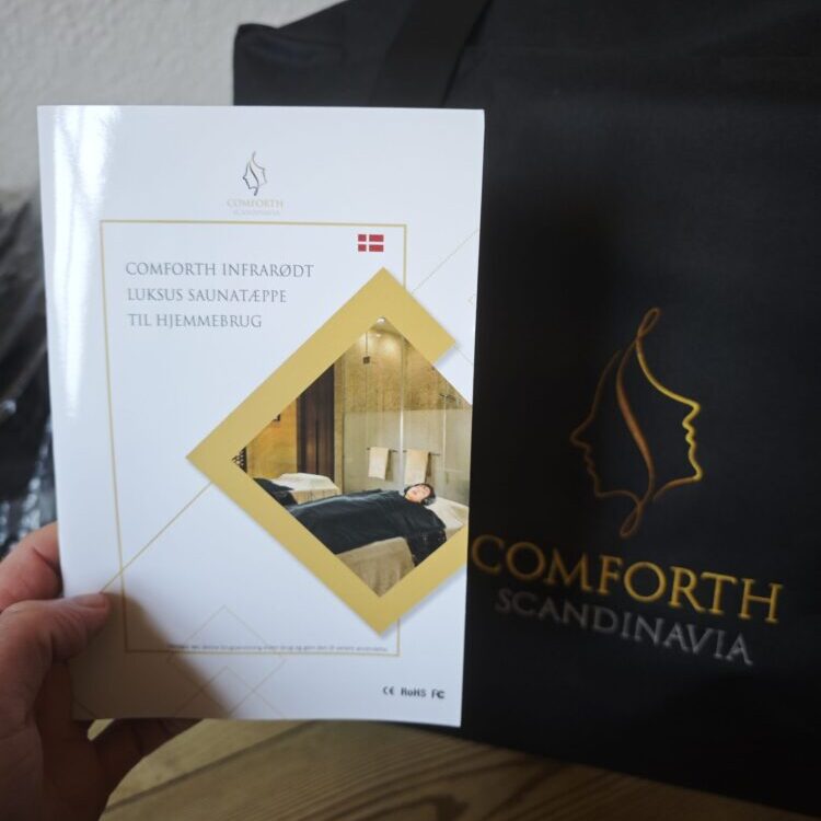 Comforth infrarød saunatæppe brugermanual på dansk