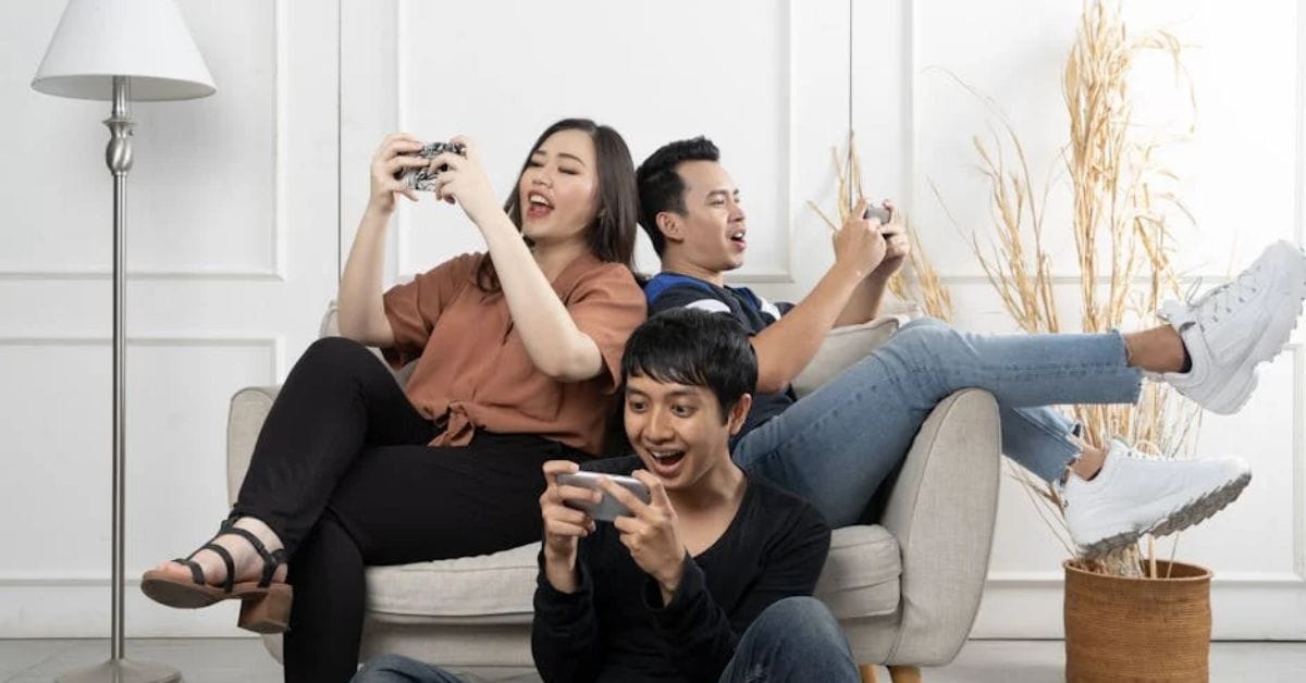 Afslapning med spil på mobil