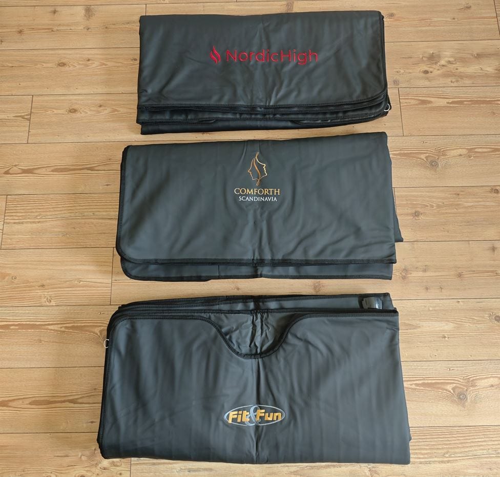 Fit & Fun Infrarødt Saunatæppe sammenlignet med to andre saunatæpper