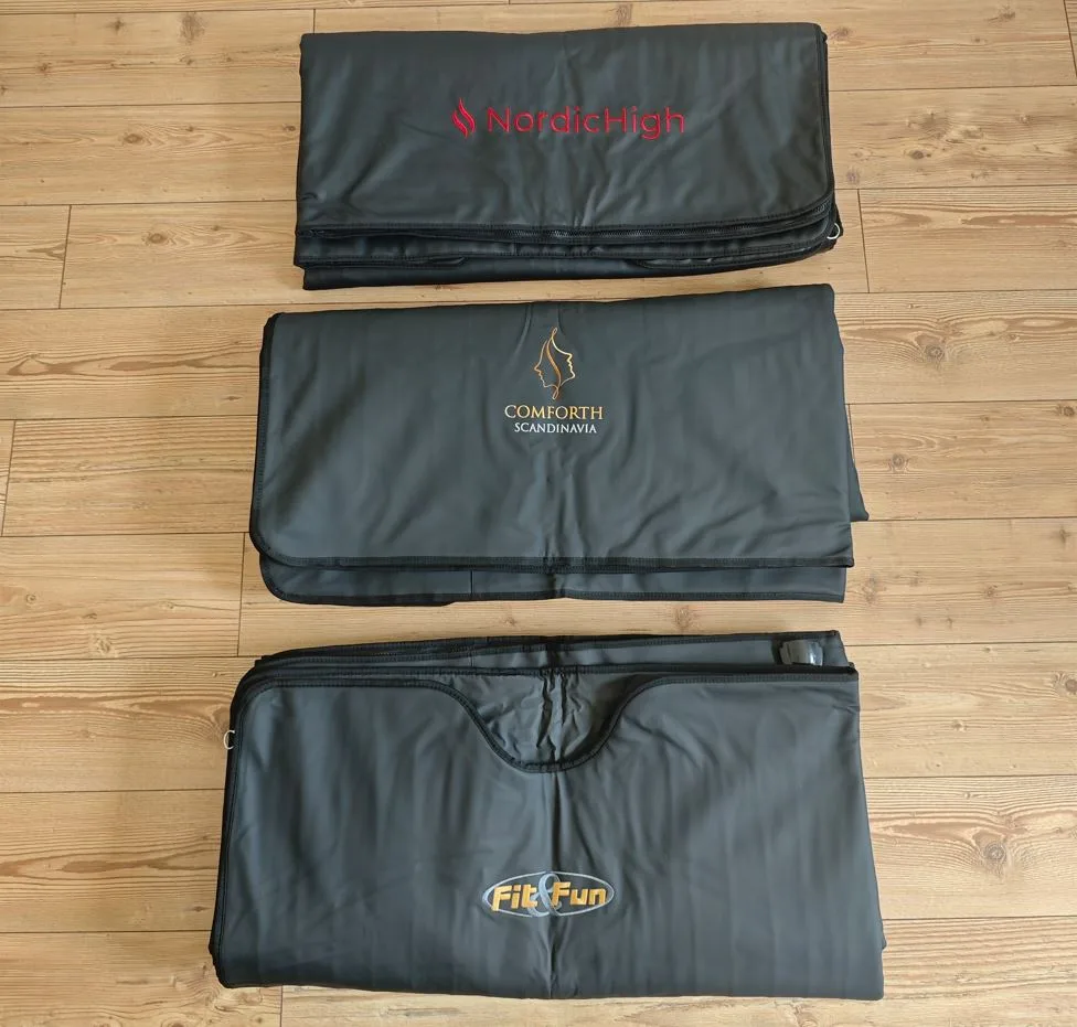 Fit & Fun Infrarødt Saunatæppe sammenlignet med to andre saunatæpper