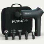 Musclepain Pro Massagepistol - 10 hastighedsindstillinger og 6 massagehoveder - for at reducere ømhed og smerter i muskler og led